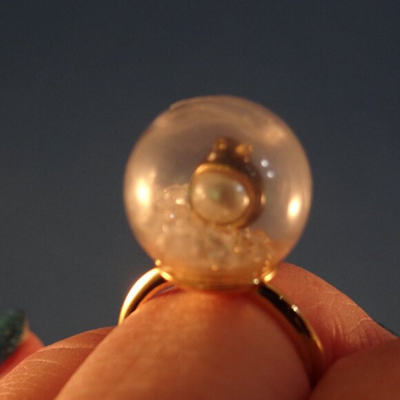 Kate Spade Pearl Penguin Dome Ring - Picture 3 of 4